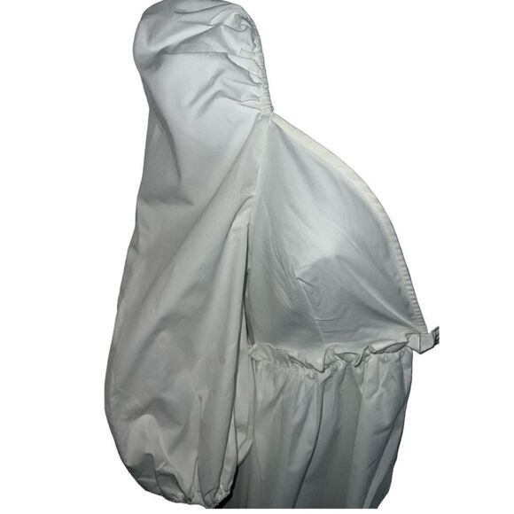DOUBLE CRAZY Poplin Mini Dress White Puff Sleeve Size XS. - Picture 5 of 8